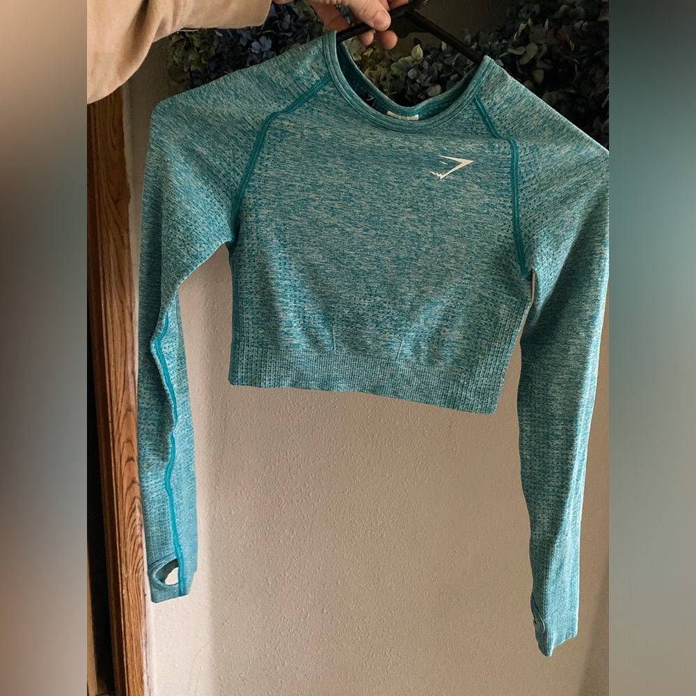 Bright Blue Gymshark crop top